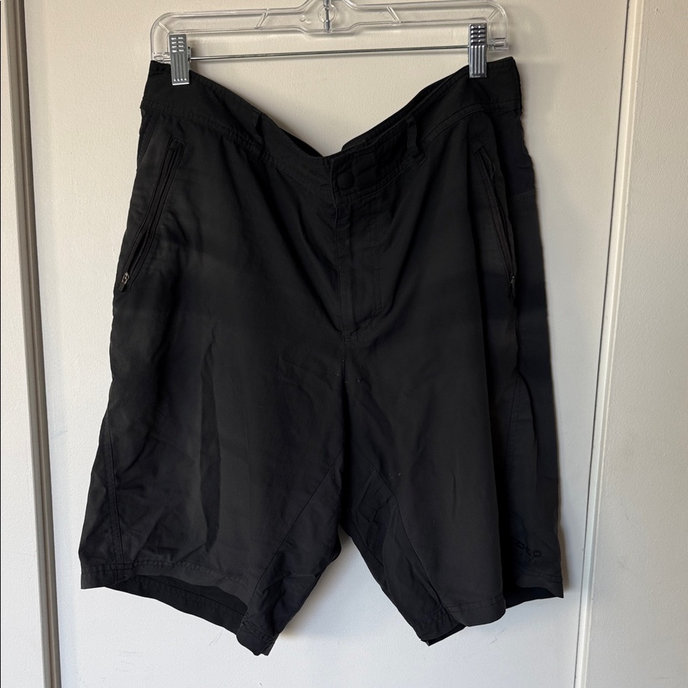 Classic Black Men's Flat Front Shorts